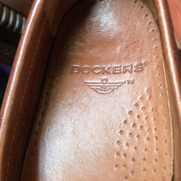 Men’s size 8 1/2 brown woven leather dockers slip on loafer shoes - Picture 11 of 11